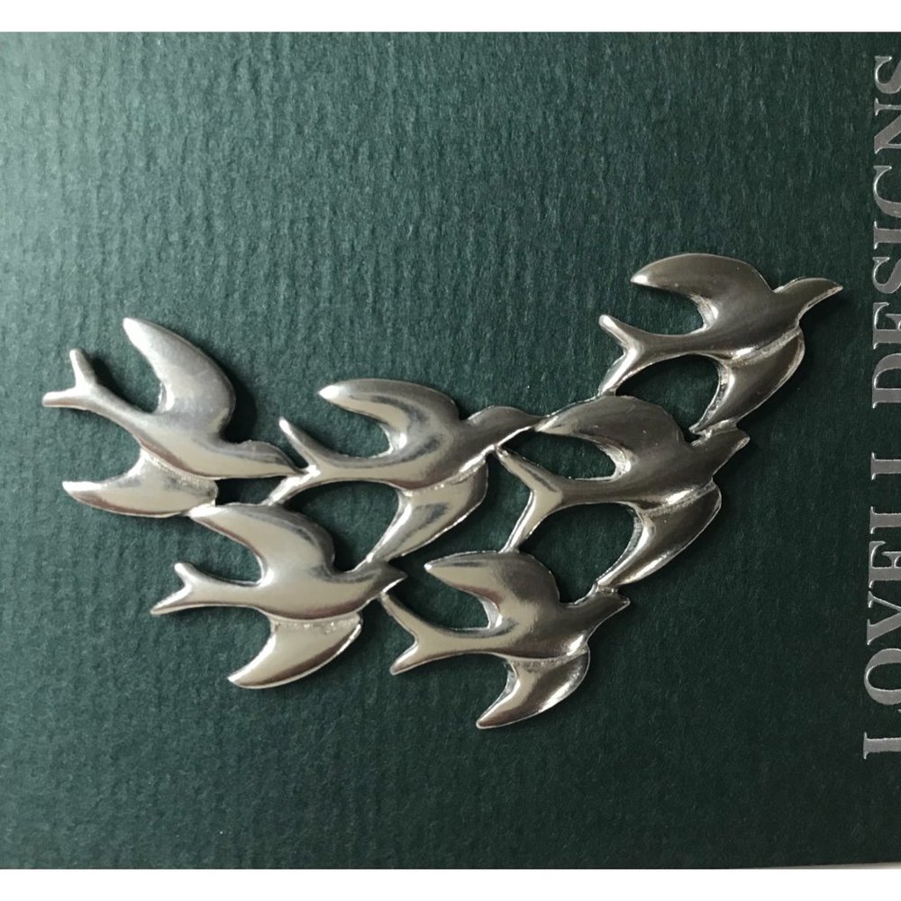 Lovell Designs Pewter Skydancers Pin New in Box - Picture 2 of 7